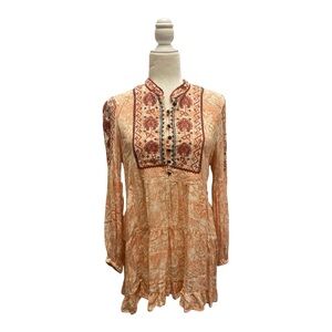 By Anthropologie Womens Claudia Babydoll Tunic Top